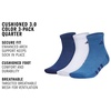 image:imageadidas Cushioned 30 3Pack Quarter SocksDark BlueWhiteDusky Ink Blue3Color