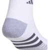 image:imageadidas Cushioned 30 3Pack Quarter SocksWhiteGreyOnix Grey3