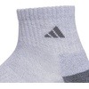 image:imageadidas Cushioned 30 3Pack Quarter SocksWhiteGreyPreloved Teal Green3Color