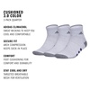 image:imageadidas Cushioned 30 3Pack Quarter SocksWhiteGreyPreloved Teal Green3Color