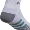 image:imageadidas Cushioned 30 3Pack Quarter SocksWhiteGreyPreloved Teal Green3Color