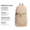 image:imageadidas Essentials 3 Crossbody  Sling Bag with Phone PocketWarm Sandstone BeigeWonder Alumina Grey