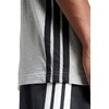 image:imageadidas Mens Essentials 3Stripes Single Jersey TShirtMedium Grey HeatherBlack