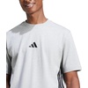 image:imageadidas Mens Essentials 3Stripes Single Jersey TShirtMedium Grey HeatherBlack