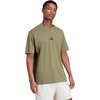 image:imageadidas Mens Essentials 3Stripes Single Jersey TShirtOlive StrataBlack