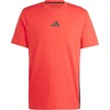 image:imageadidas Mens Essentials 3Stripes Single Jersey TShirtPure RubyBlack