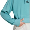 image:imageadidas Mens Essentials Feel Cozy Fleece Hoodie SweatshirtPowder TealBlack