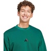 image:imageadidas Mens Essentials FeelCozy Fleece SweatshirtCollegiate GreenBlack