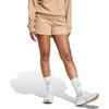 image:imageadidas Plus Size Essentials Small Logo Feel Cozy ShortsWarm SandstoneWhite