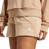 image:imageadidas Plus Size Essentials Small Logo Feel Cozy ShortsWarm SandstoneWhite