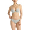 image:imageadidas Womens Active Essentials Low Rise Cotton Thong UnderwearHeather Grey WhitePure Ruby