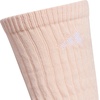 image:imageadidas Womens Athletic Scrunch Crew Sock 3 Pairs Loose Slouchy FitBlush PinkWonder WhiteCrystal Linen Beige