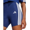image:imageadidas Womens Essentials 3Stripes HighWaisted Biker ShortsDark BlueWhite