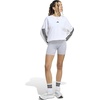 image:imageadidas Womens Essentials 3Stripes HighWaisted Biker ShortsHalo SilverWhite