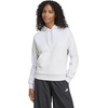 image:imageadidas Womens Essentials Small Logo Feel Cozy HoodieLight Grey HeatherWhite