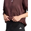 image:imageadidas Womens Essentials Small Logo Feel Cozy HoodieShadow BrownWhite