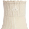 image:imageadidas Womens Scalloped Socks 3 Pairs Quarter Ankle HeightCrystal Linen BeigeSilver Pebble GreyWhite