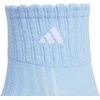 image:imageadidas Womens Scalloped Socks 3 Pairs Quarter Ankle HeightGlow BlueWhiteGrey