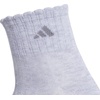 image:imageadidas Womens Scalloped Socks 3 Pairs Quarter Ankle HeightIce LavenderNoble IndigoCool Light Heather