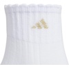 image:imageadidas Womens Scalloped Socks 3 Pairs Quarter Ankle HeightWhiteGold MetallicRose Gold