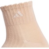 image:imageadidas Womens Scalloped Socks 3 Pairs Quarter Ankle HeightWonder Sage GreenCrystal Linen BeigeMagic Beige