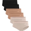 image:imageadidas Womens Active Seamless Hipster UnderwearBlackBlackToasted AlmondToasted AlmondWonder QuartzWonder Quartz