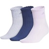 image:imageadidas Womens Scalloped Socks 3 Pairs Quarter Ankle HeightIce LavenderNoble IndigoCool Light Heather