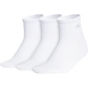 image:imageadidas Womens Scalloped Socks 3 Pairs Quarter Ankle HeightWhiteClear Grey