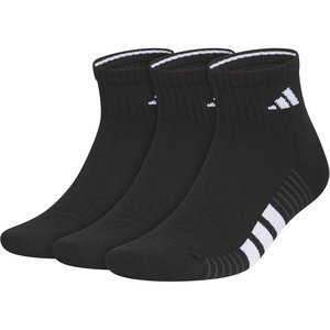 image:imageadidas Cushioned 30 3Pack Quarter SocksBlackWhiteCarbon Grey4