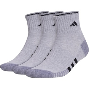 image:imageadidas Cushioned 30 3Pack Quarter SocksCool Light HeatherGreyBlack3