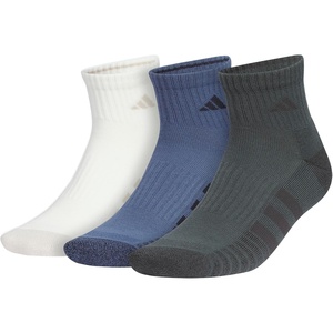 image:imageadidas Cushioned 30 3Pack Quarter SocksOff WhitePreloved Ink BlueLegend Ivy Green3Color