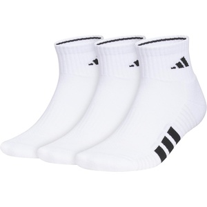 image:imageadidas Cushioned 30 3Pack Quarter SocksWhiteBlackClear Grey4