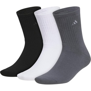 image:imageadidas Mens Cushioned Comfort Crew Socks 3 Pairs Super Soft amp CozyBlackWhiteOnix Grey