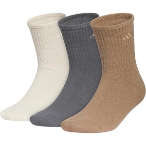 image:imageadidas Mens Cushioned Comfort Crew Socks 3 Pairs Super Soft amp CozyCrystal Linen BeigeGrey FiveKhaki Six2