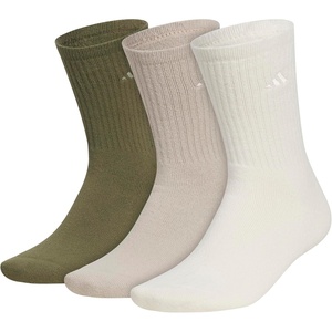 image:imageadidas Mens Cushioned Comfort Crew Socks 3 Pairs Super Soft amp CozyOlive Strata GreenWonder BeigeWonder White