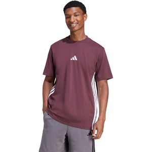 image:imageadidas Mens Essentials 3Stripes Single Jersey TShirtAurora RubyWhite