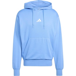 image:imageadidas Mens Essentials Feel Cozy Fleece Hoodie SweatshirtBlue FusionWhite