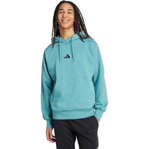 image:imageadidas Mens Essentials Feel Cozy Fleece Hoodie SweatshirtPowder TealBlack