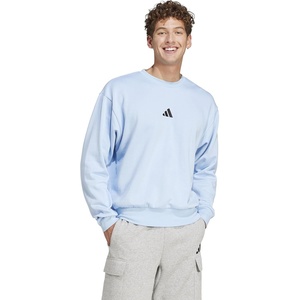 image:imageadidas Mens Essentials FeelCozy Fleece SweatshirtGlow BlueBlack