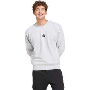 image:imageadidas Mens Essentials FeelCozy Fleece SweatshirtLight Grey HeatherBlack