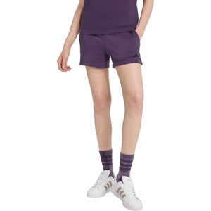 image:imageadidas Plus Size Essentials Small Logo Feel Cozy ShortsAurora PlumBlack