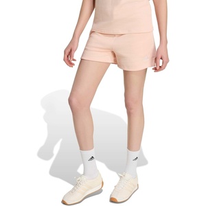image:imageadidas Plus Size Essentials Small Logo Feel Cozy ShortsBlush PinkWhite