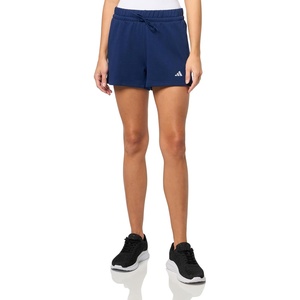 image:imageadidas Plus Size Essentials Small Logo Feel Cozy ShortsDark BlueWhite