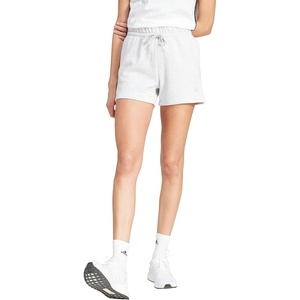 image:imageadidas Plus Size Essentials Small Logo Feel Cozy ShortsLight Grey HeatherWhite