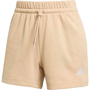 image:imageadidas Plus Size Essentials Small Logo Feel Cozy ShortsWarm SandstoneWhite