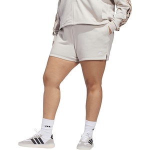 image:imageadidas Plus Size Essentials Small Logo Feel Cozy ShortsWonder Alumina