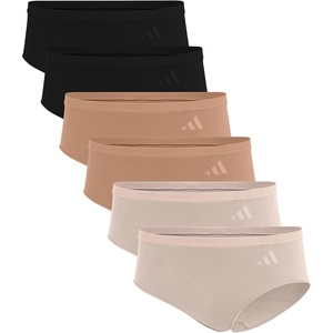 image:imageadidas Womens Active Seamless Hipster UnderwearBlackBlackToasted AlmondToasted AlmondWonder QuartzWonder Quartz