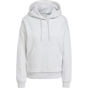 image:imageadidas Womens Essentials Small Logo Feel Cozy HoodieLight Grey HeatherWhite