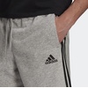 image:imageadidas Mens Essentials 3Stripes Fleece 9inch ShortsBlack Medium Grey Heather