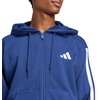 image:imageadidas Mens Essentials 3stripes Fleece Fullzip Hooded Track TopDark BlueWhite